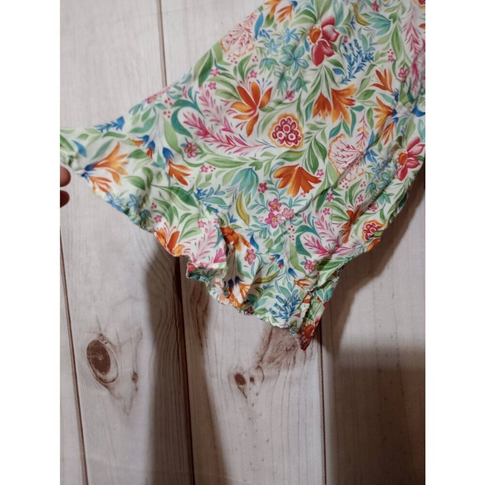 Cynthia Rowley Shirt‎ Ladies Large Orange Floral - Picture 5 of 8